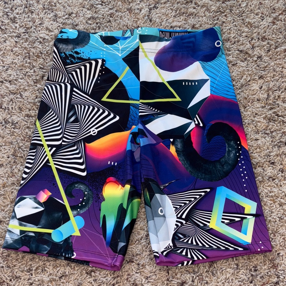Devils walking biker shorts edm
